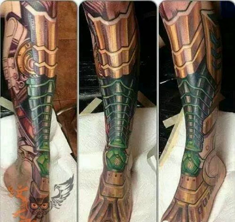 那些3D机械！纹身图片_