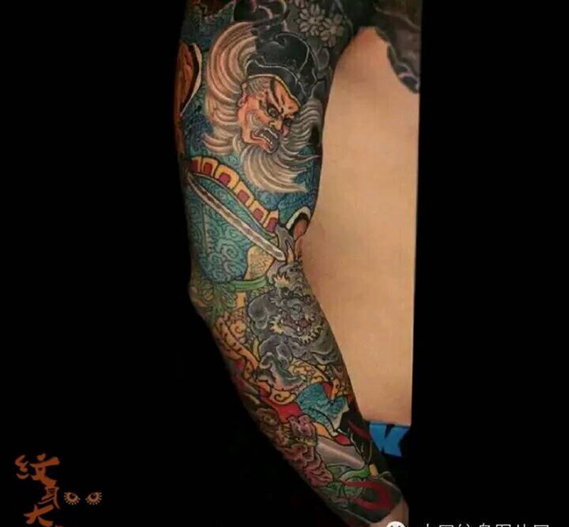 那些传统花臂!纹身图片_