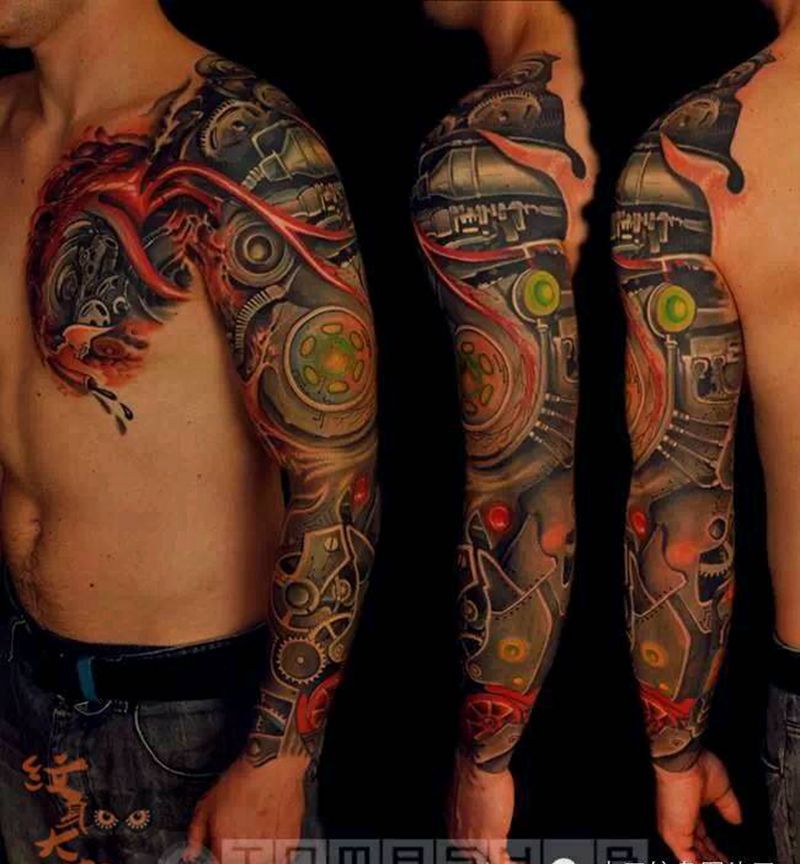 那些3D机械!纹身图片_
