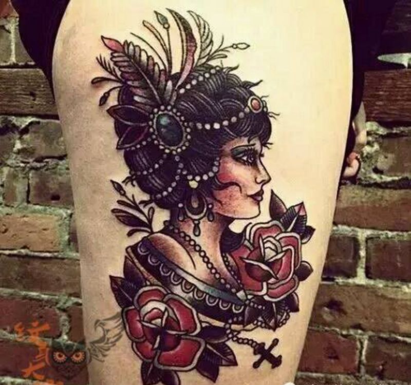 那些school妹子！纹身图片_