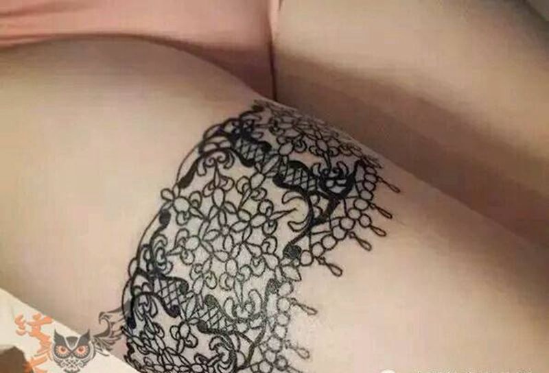 那些性感蕾丝！纹身图片_