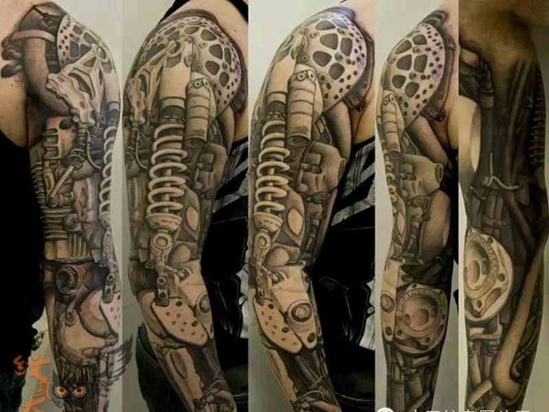 那些3D机械!纹身图片_