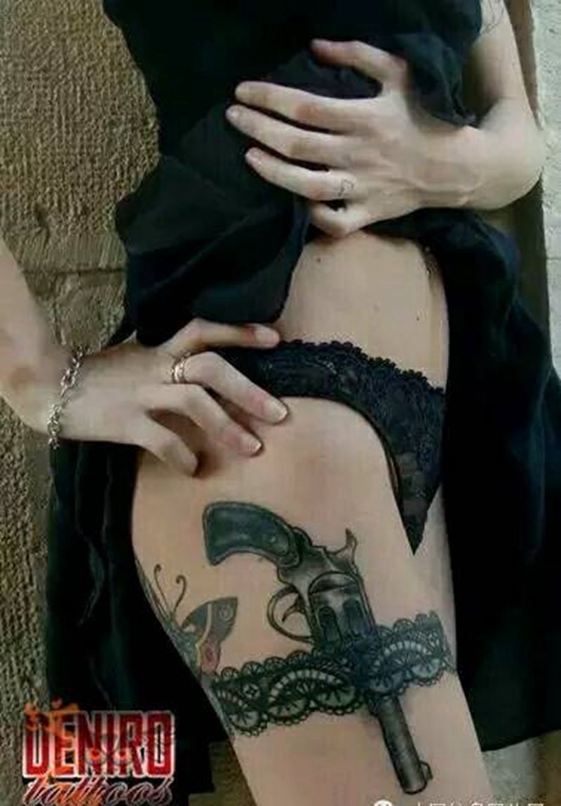 那些性感蕾丝！纹身图片_