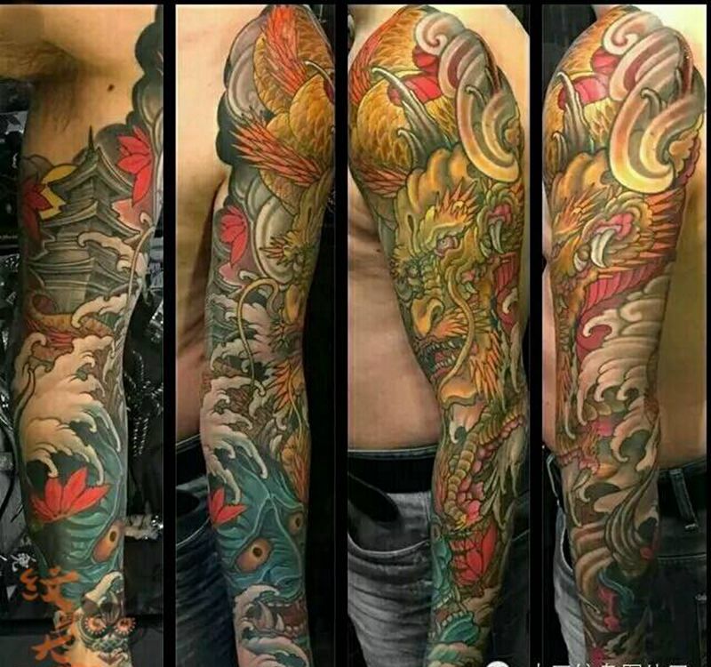 那些传统花臂！纹身图片_