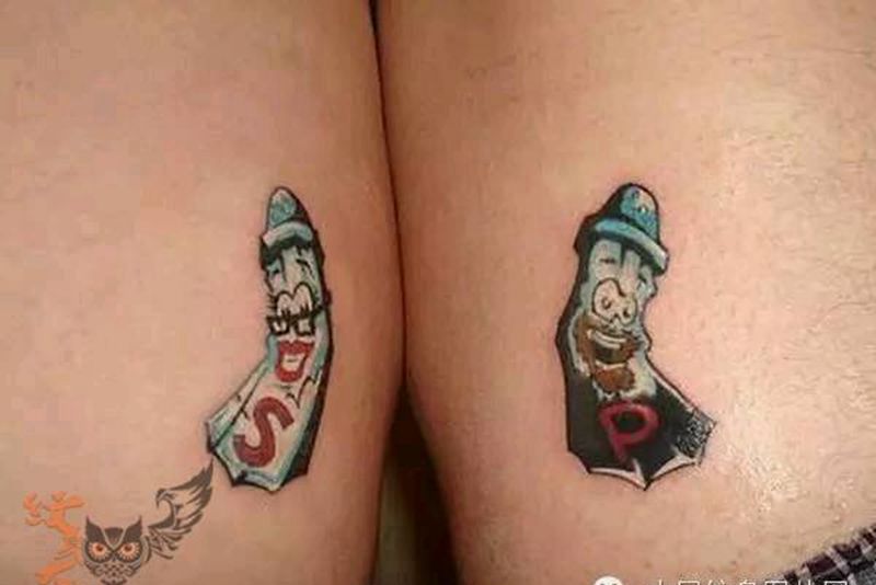 那些情侣！！纹身图片_