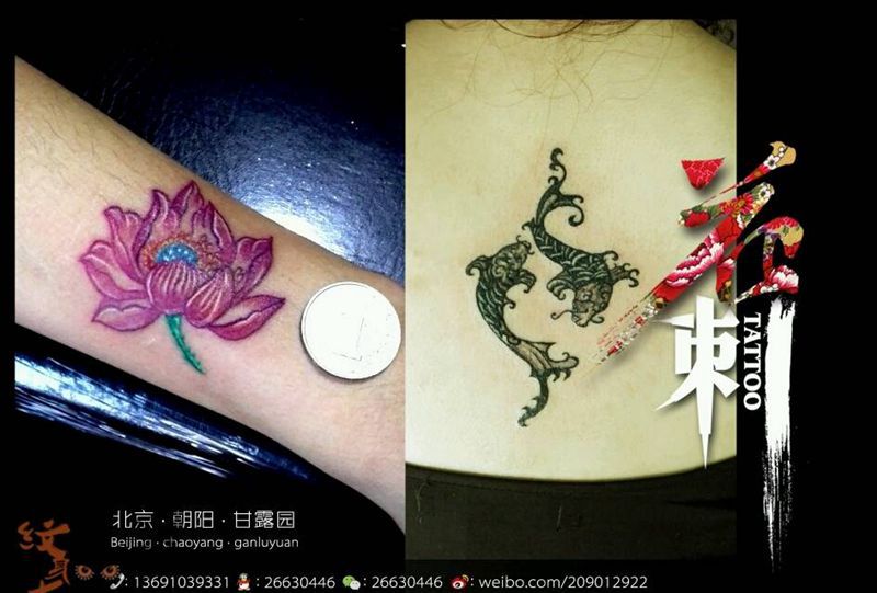 早期小图作品!纹身图片_传统手臂动物植物纹身图案