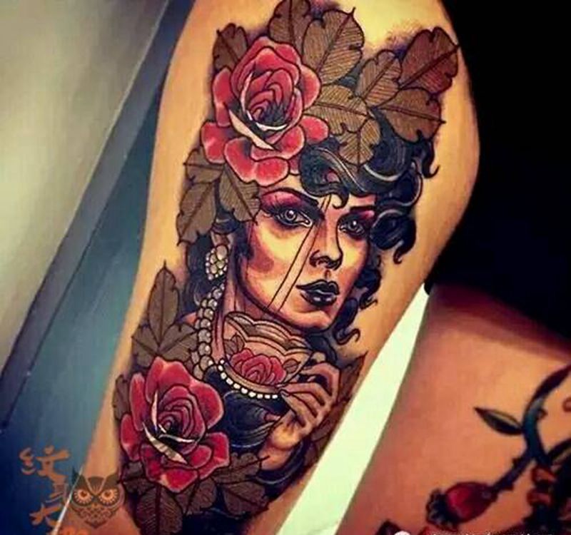 那些school妹子！纹身图片_