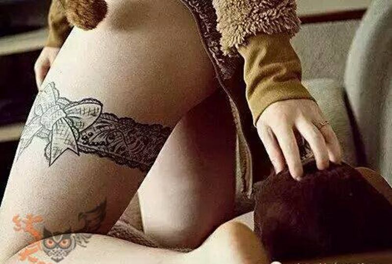 那些性感蕾丝！纹身图片_