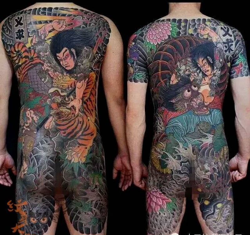 那些日式大板雾！纹身图片_