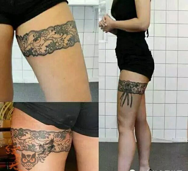 那些性感蕾丝！纹身图片_