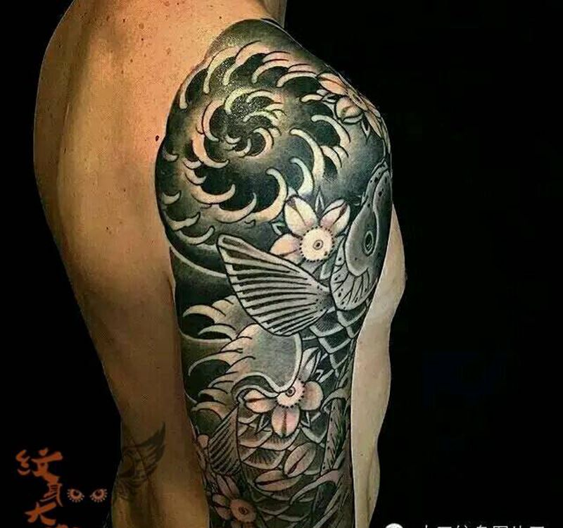 那些传统花臂!纹身图片_