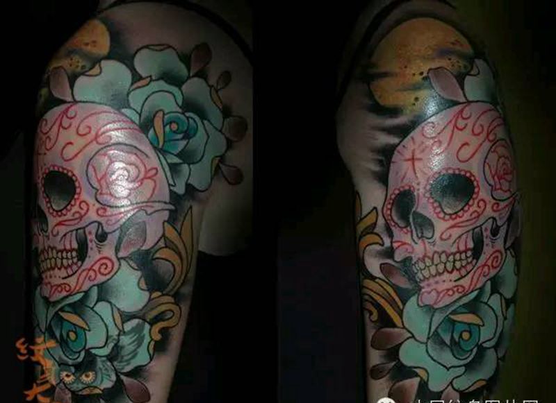 那些骷髅！纹身图片_
