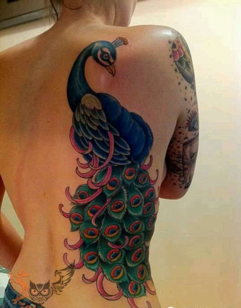 那些孔雀！纹身图片_