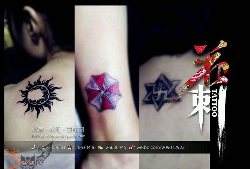 早期小图作品纹身图片_背部腿部欧美图腾纹身图案