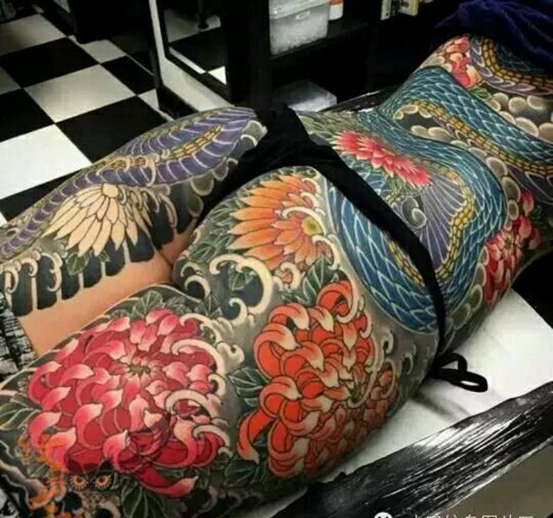 那些日式大板雾!纹身图片_