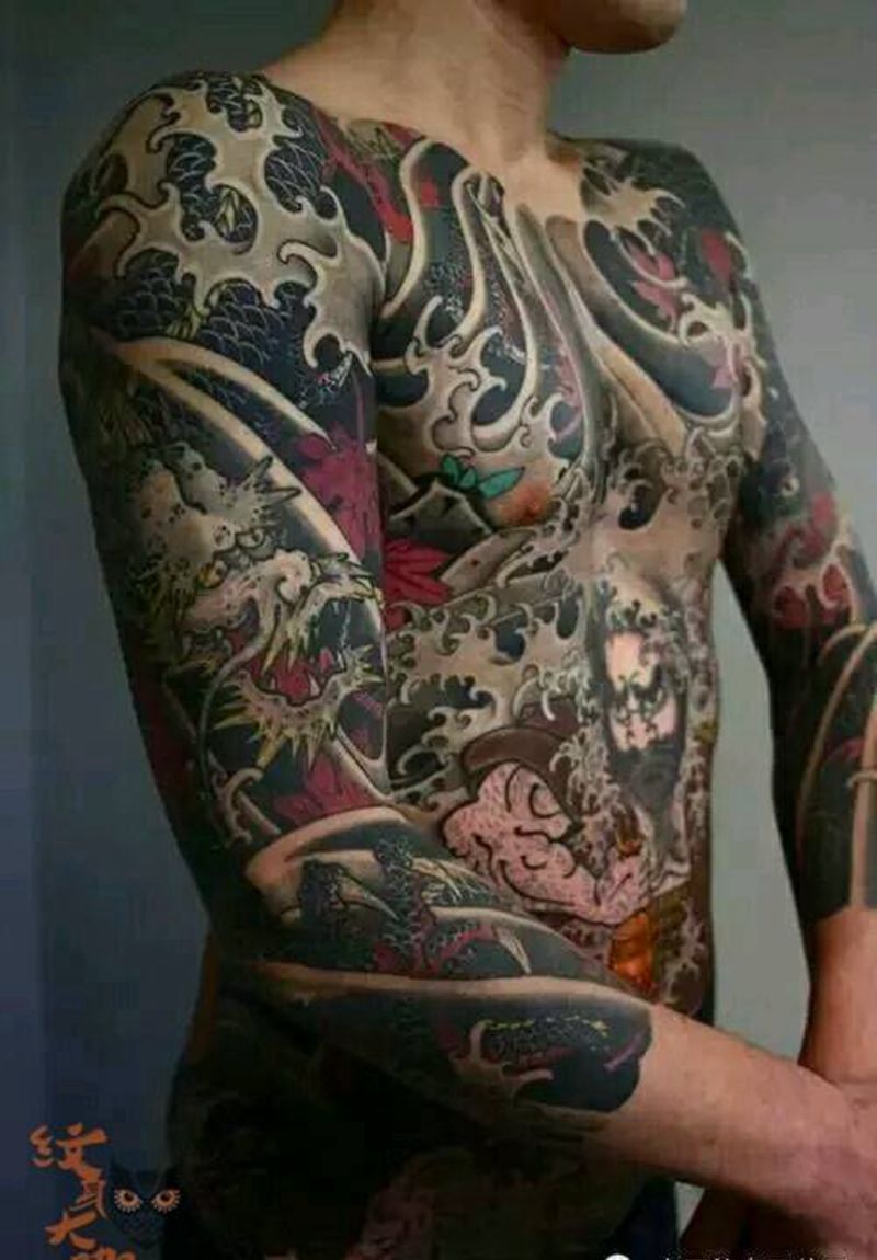 那些日式大板雾！纹身图片_