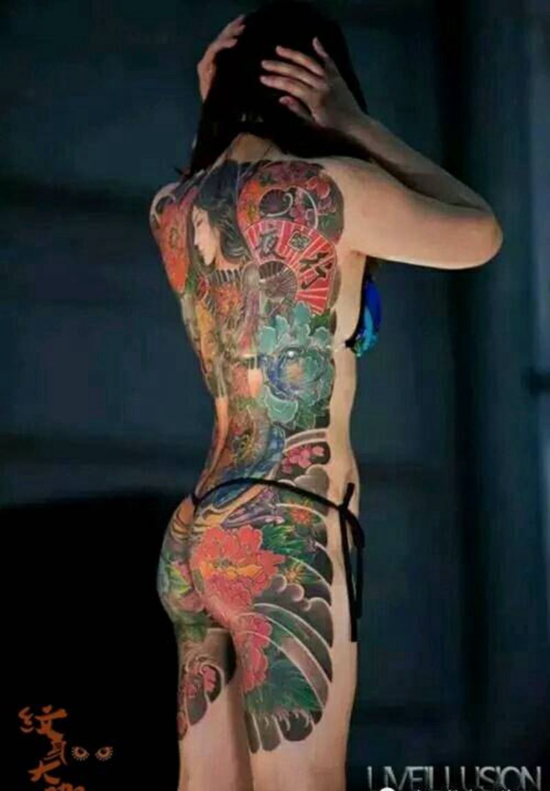 那些日式大板雾！纹身图片_