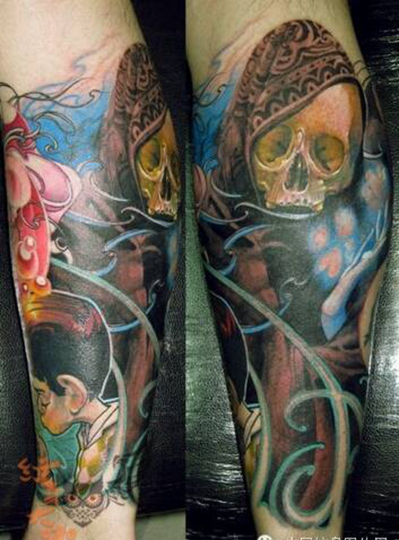素材分享！那些骷髅！纹身图片_