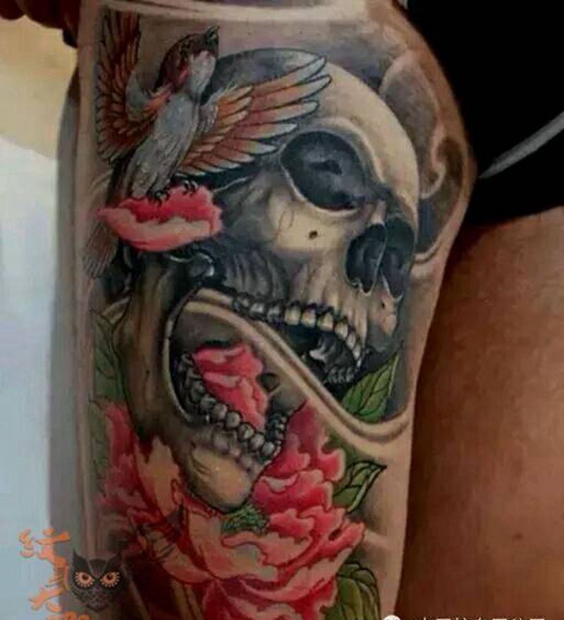 那些传统!纹身图片_手臂传统人物鬼神纹身图案