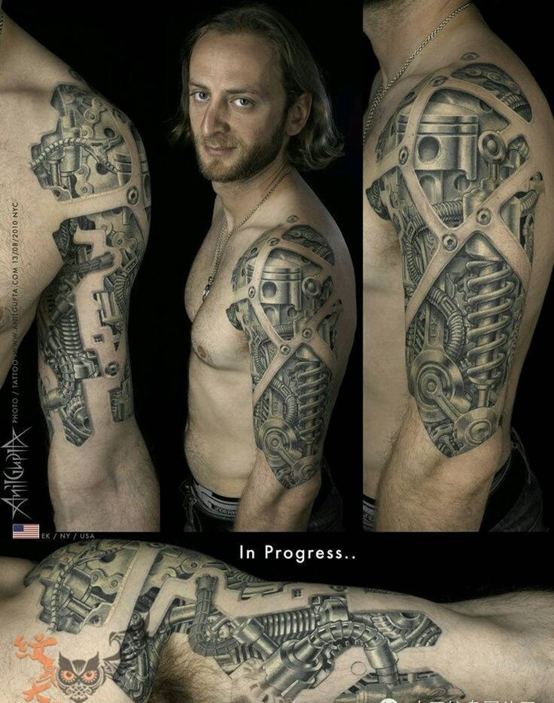 那些3D机械!纹身图片_