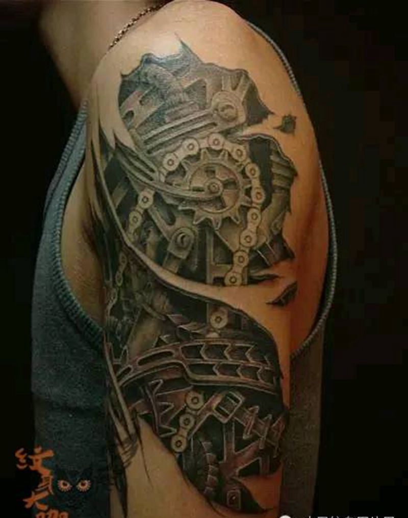 那些3D机械!纹身图片_