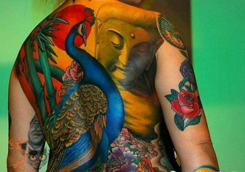 那些孔雀！纹身图片_