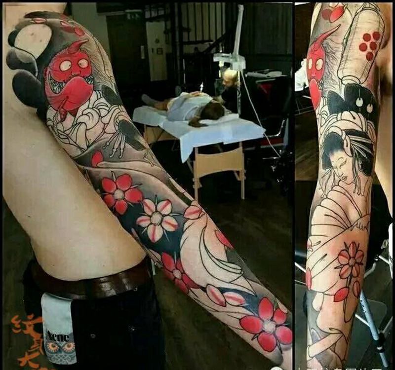 那些传统花臂!纹身图片_