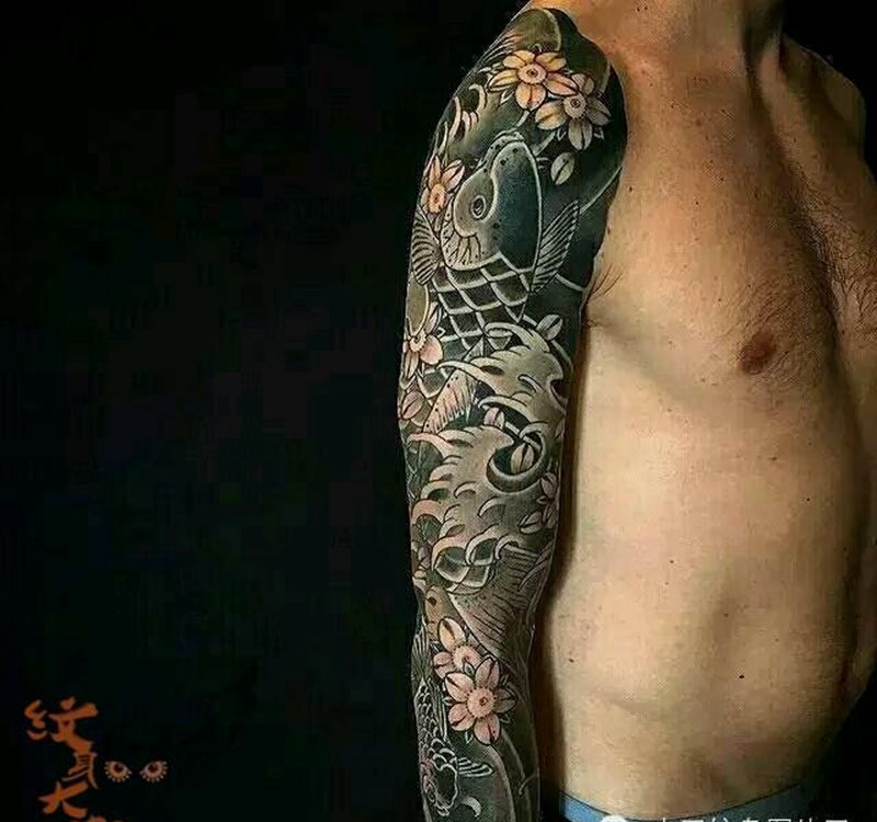 那些传统花臂!纹身图片_