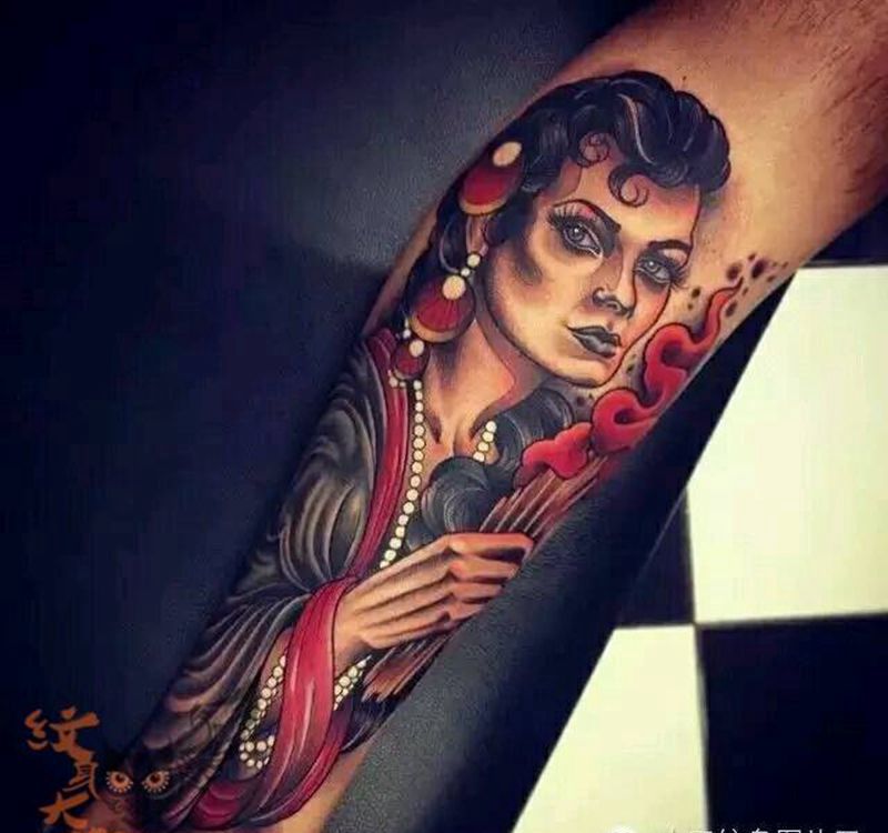 那些school妹子！纹身图片_