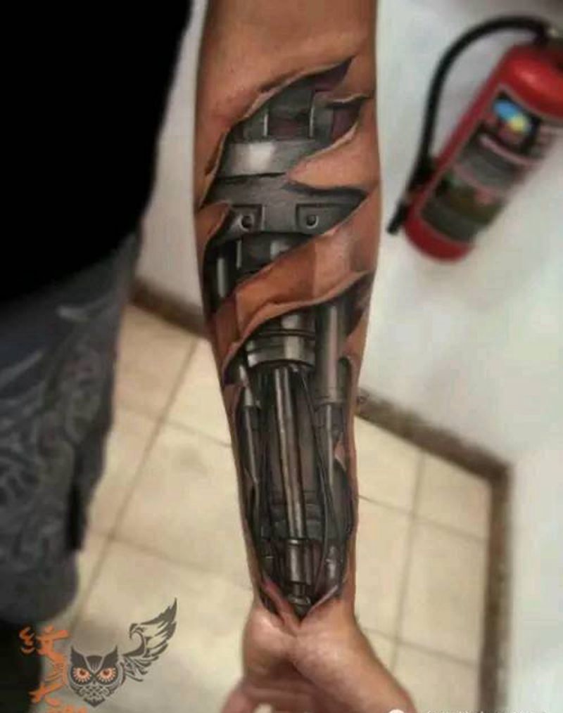 那些3D机械!纹身图片_