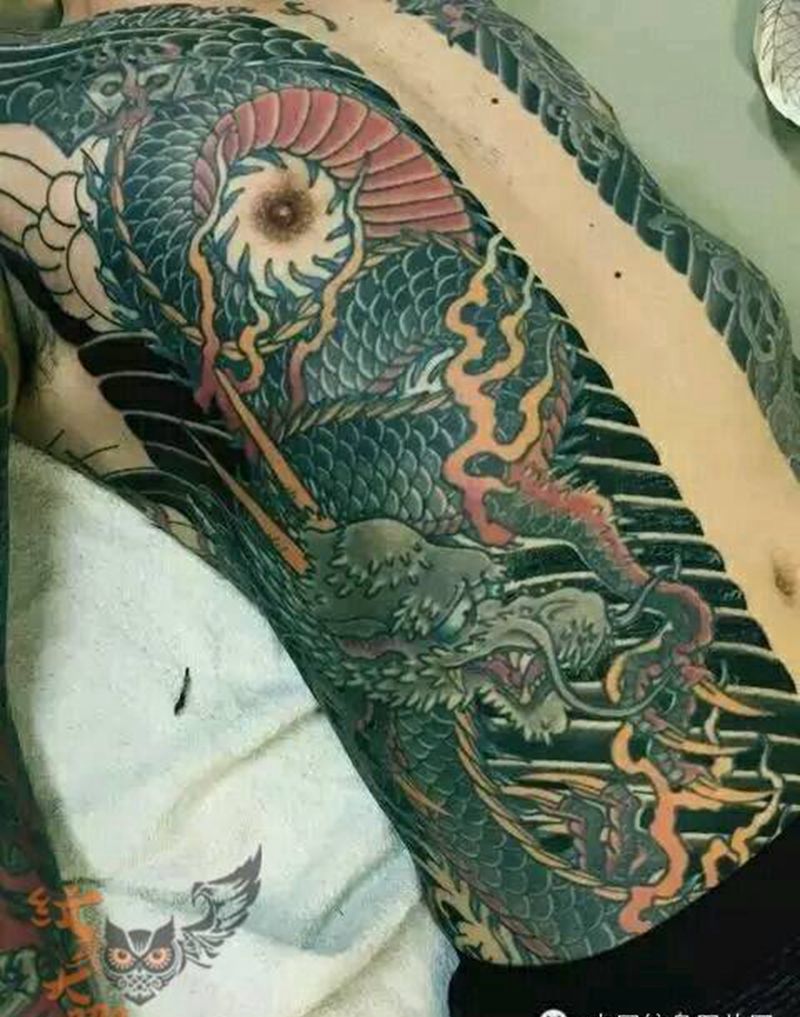 那些日式大板雾!纹身图片_