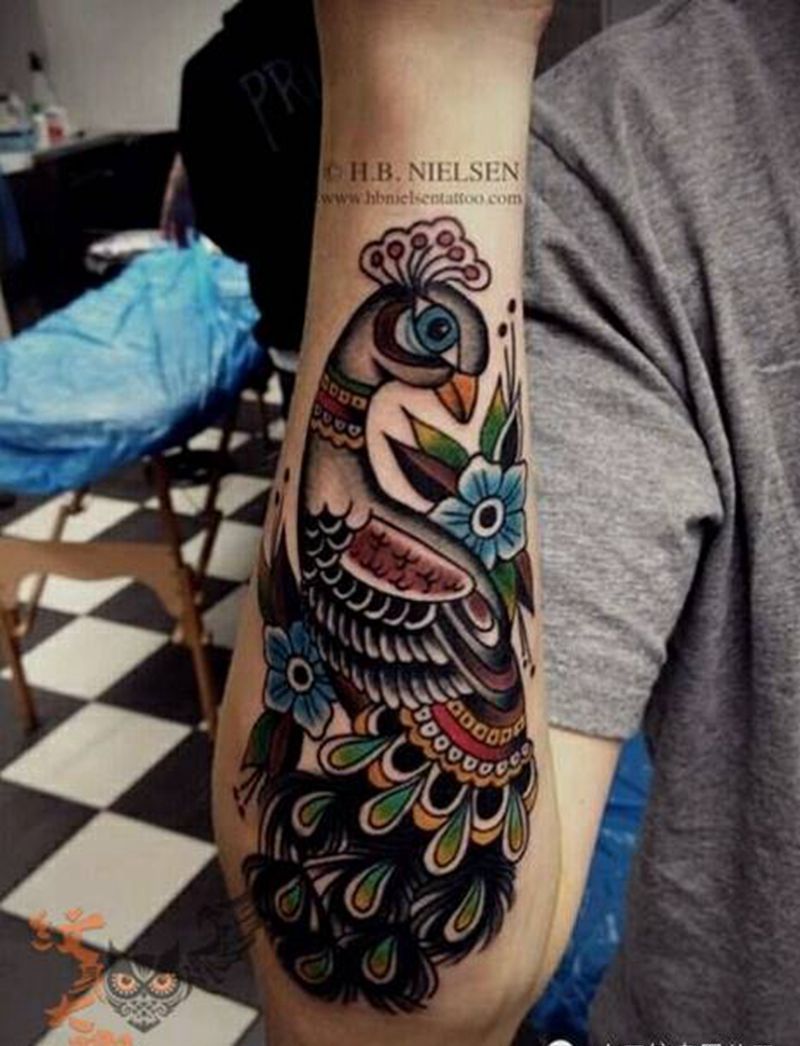 那些孔雀！纹身图片_