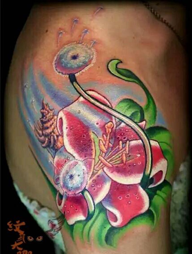 素材参考！花！纹身图片_