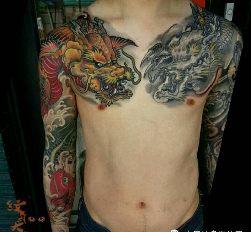 那些传统花臂!纹身图片_