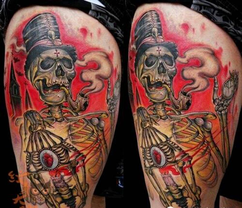 那些骷髅！纹身图片_