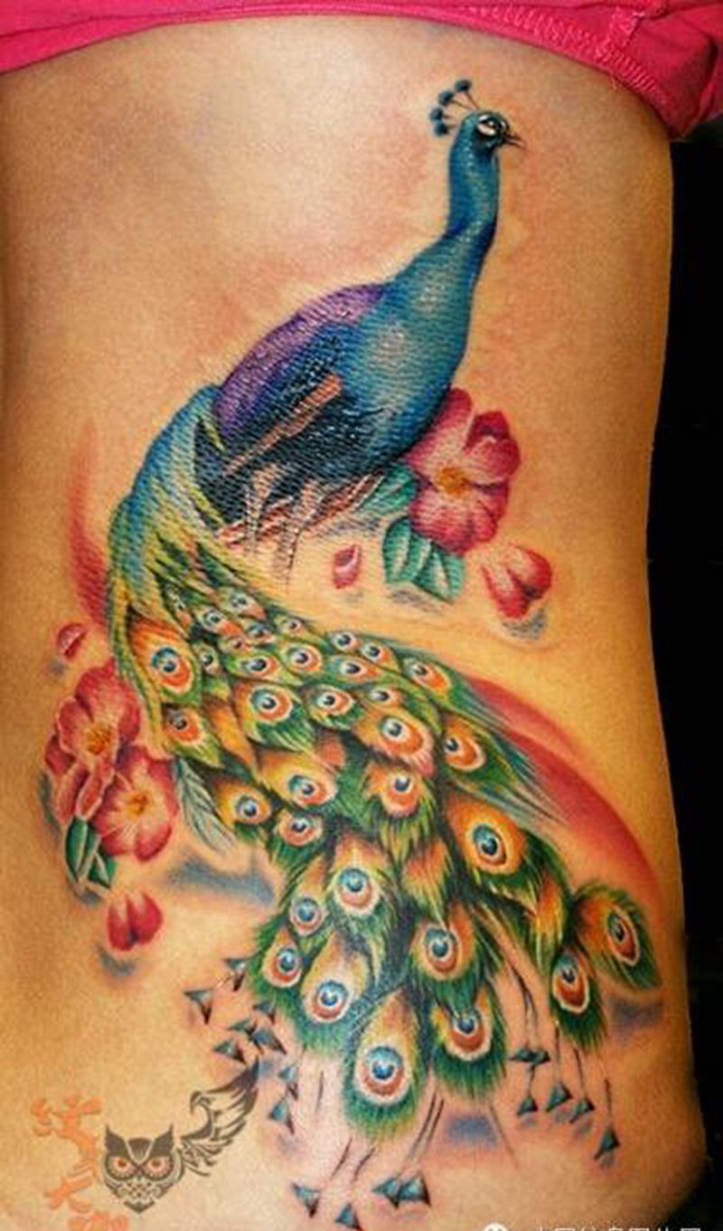 那些孔雀!纹身图片_