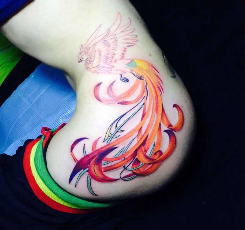 今日工作未完成！纹身图片_臀部动物欧美纹身图案