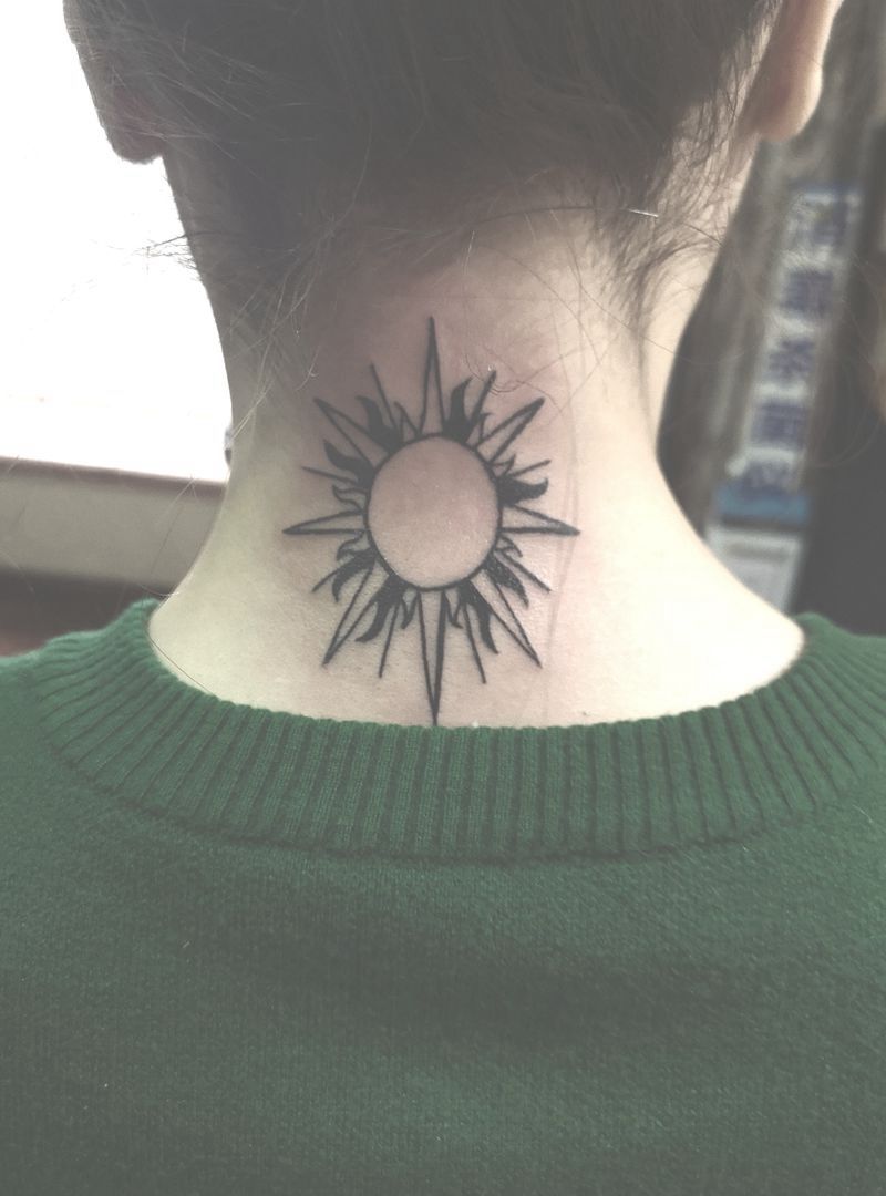 小图腾纹身图片_颈部图腾纹身图案