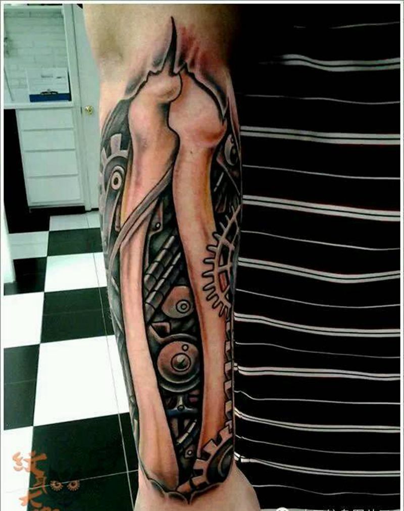 那些3D机械!纹身图片_