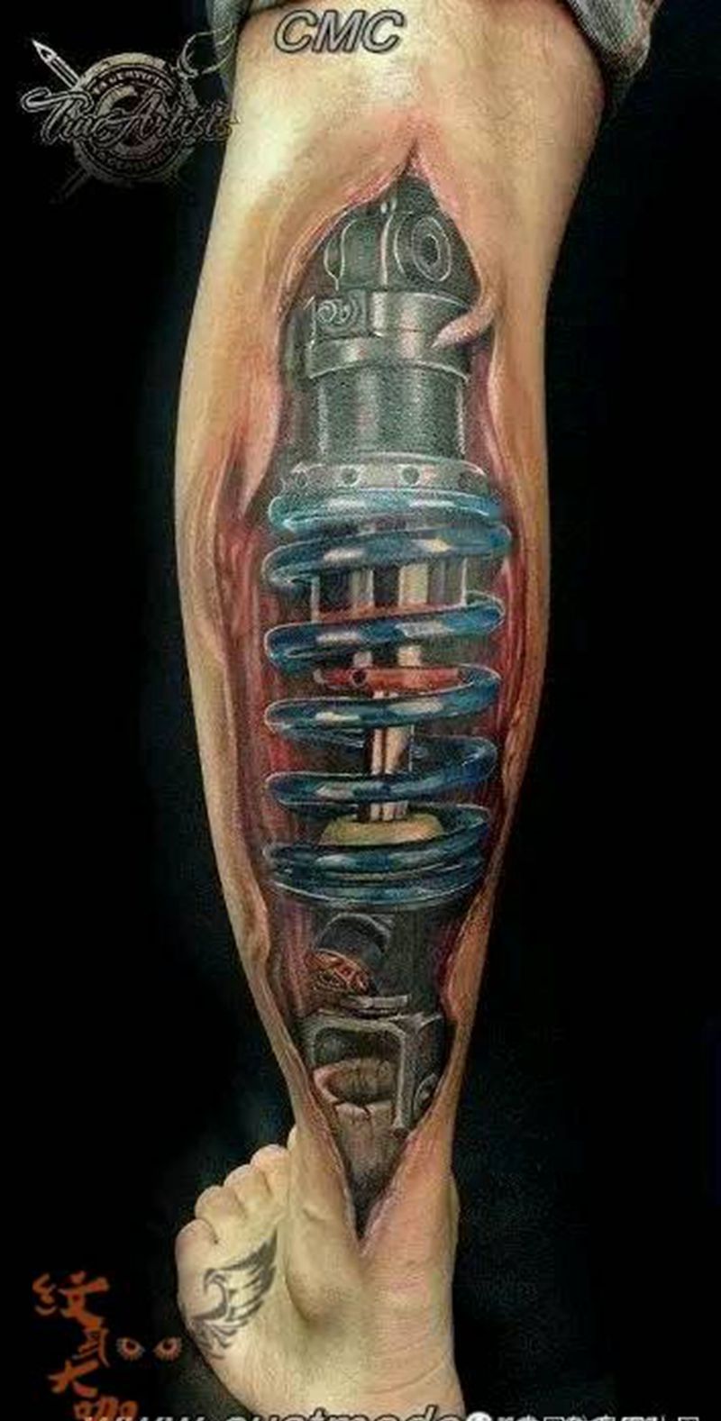 那些3D机械！纹身图片_