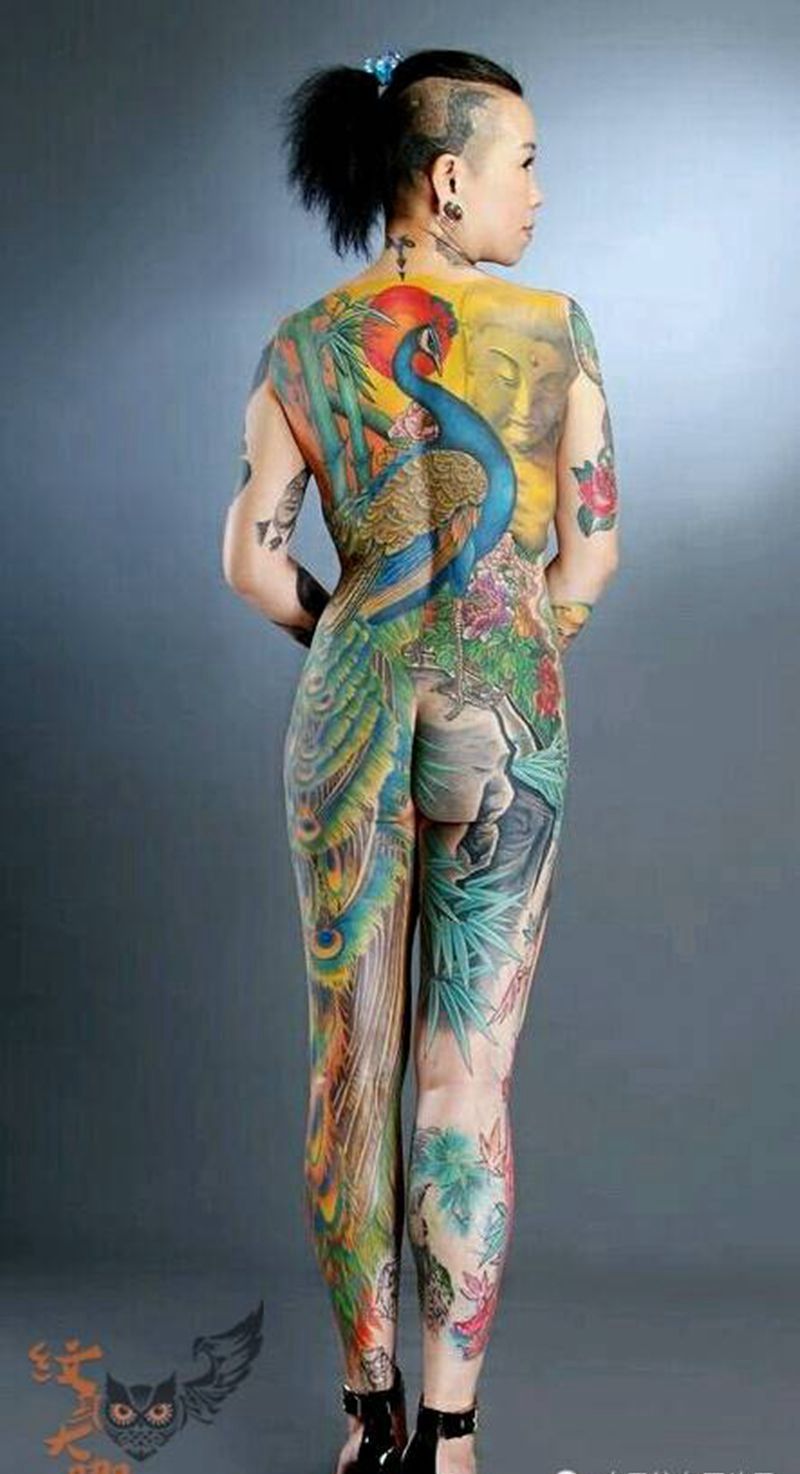 那些孔雀！纹身图片_