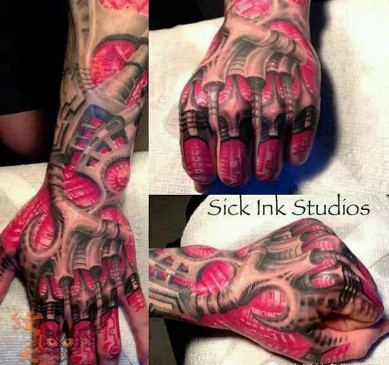 那些3D机械!纹身图片_