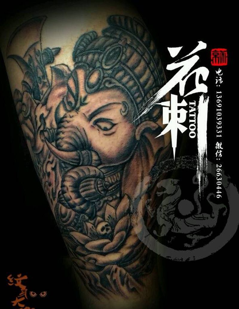 象神纹身图片_