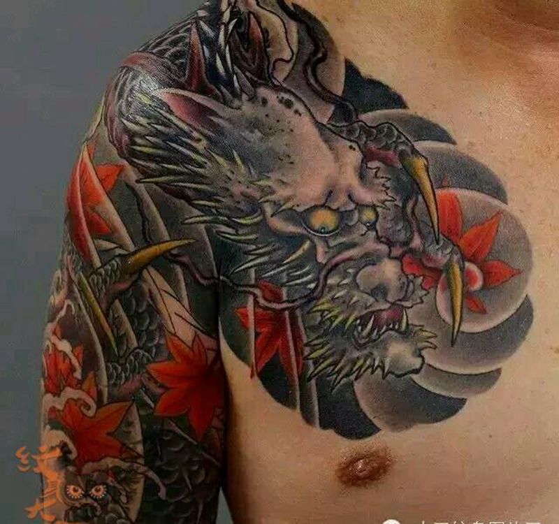 那些日式大板雾！纹身图片_