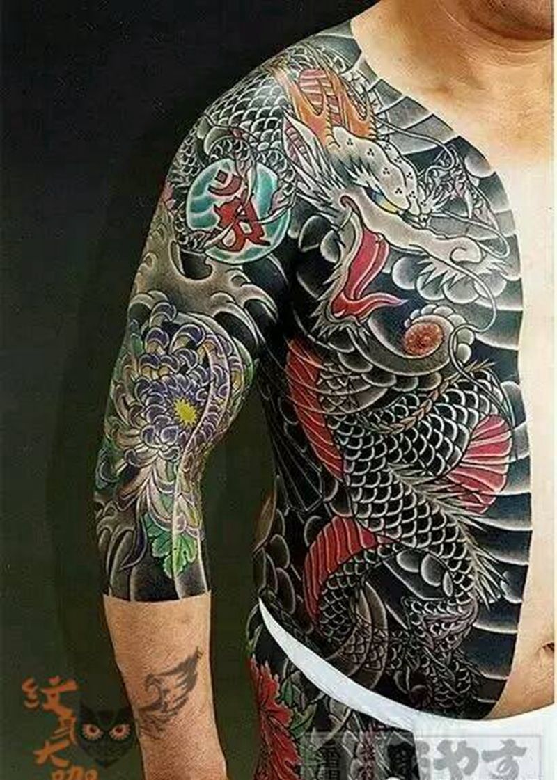 那些日式大板雾!纹身图片_