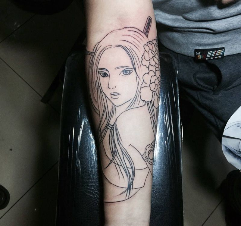 今日工作未完成！下次继续纹身图片_