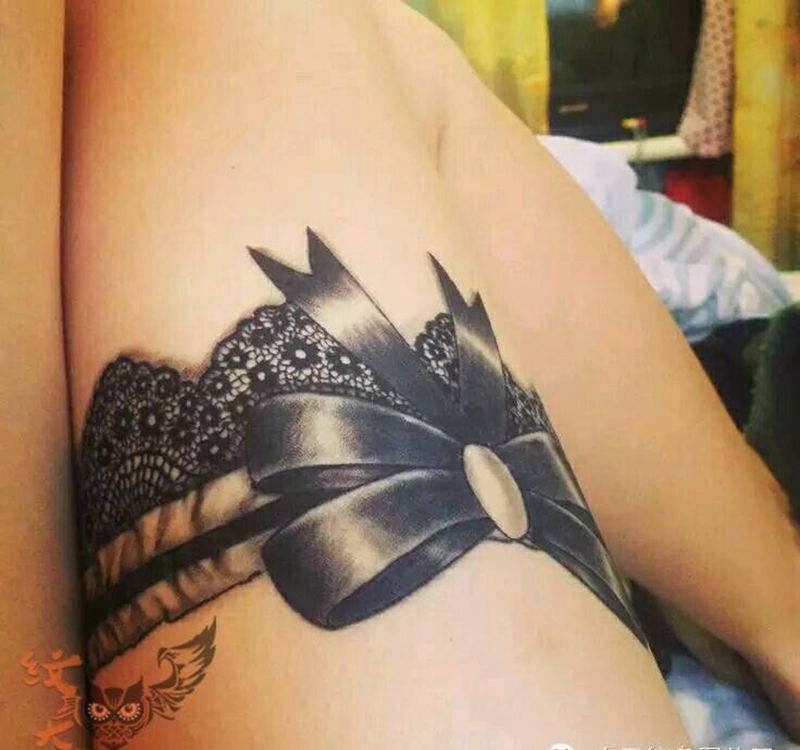 那些性感蕾丝！纹身图片_