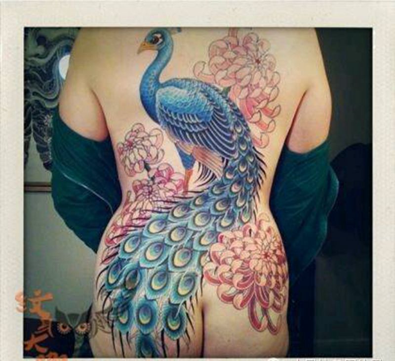 那些孔雀！纹身图片_