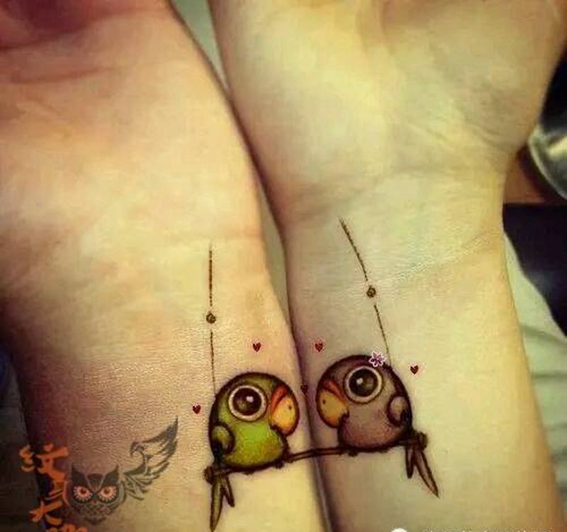 那些情侣！！纹身图片_