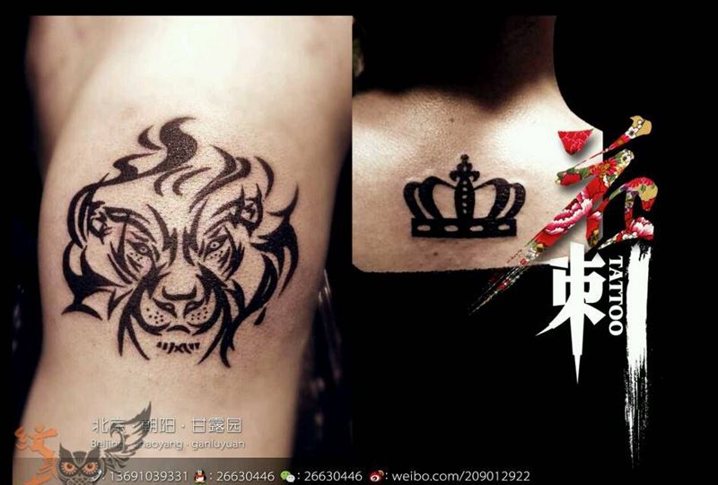 早期小图作品纹身图片_背部手臂动物纹身图案